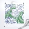 Blue Preppy Floral Peony Flowers Green Botanical Modern Lines Garden Spring Grandmillennial Custom Printed Fabric by Spoonflower Various Fabrics by the Yard or Fat Quarter